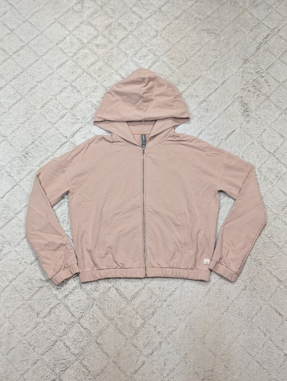 Vuori Jacket Womens XS Pink Dogwood Laguna Zip Up Hoodie Soft Stretch Lounge